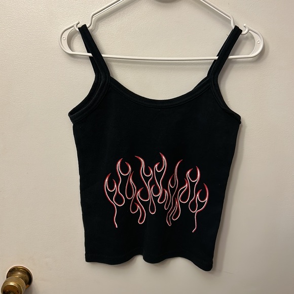 The Scooter Shack Mandan Women’s Tank Top Black/Flames Size Medium - Picture 1 of 6